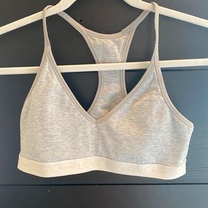 Grey sports bra